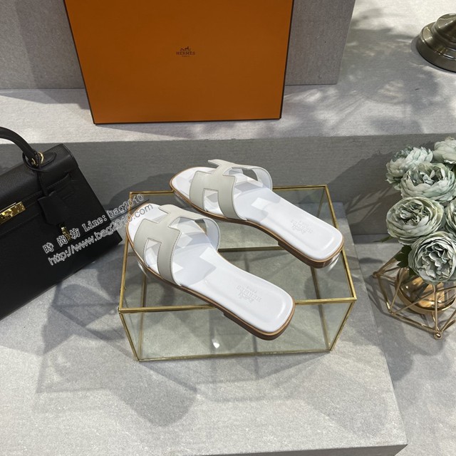Hermes愛馬仕2022新色中底全包高版本純手工鞋 經典款H女士拖鞋 dx3363